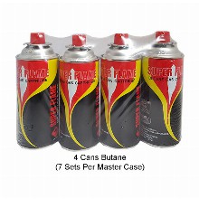 Super Flame Butane Gas 4 Pack