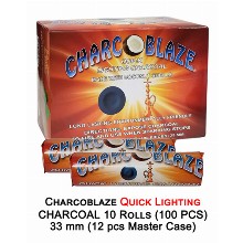 Charcoblaze Quick Lighting Charcoal 10 Rolls 100pcs 33mm