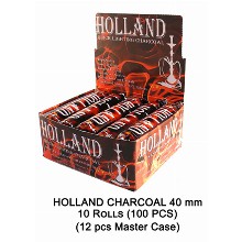 Holland Charcoal 40mm 10 Rolls 100 Pcs