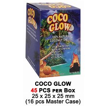 Coco Glow Slow Burn Charcoal 45 Pcs Per Box 25mm