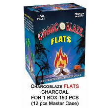 Charcoblaze Slow Burn Flats Charcoal 1 Box 150 Pcs