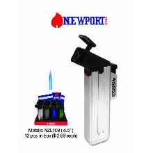 4.5 Inch Newport Zero Metallic Nzl109 Torch Lighter