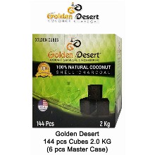 Golden Desert Charcoal Cubes 2 Kg 144 Pcs