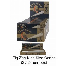 Zig Zag Unbleached King Size Cones