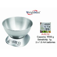 Weighmax Digital Kitchen Scale With Large Bowl A kc12