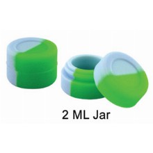 2 Ml Half White And Half Green Silicone Jar