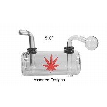 5 Inch Red Weed Logo Horizon Oil Burner