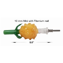 6 Inch Pineapple Nectar Collector 10 mm Mini With Titanium Nail