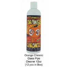 Orange Chronic Glass Pipe Cleaner 12oz