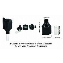 Plastic 3 Parts Powder Grinder Container