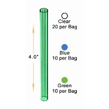 4 Inch Green Blue Clear Tube