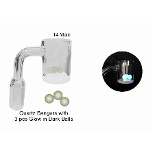 14 Male Quartz Banger With Glow In Dark Balls