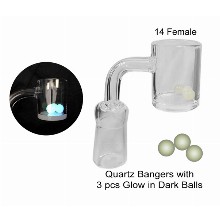 14 Female Quartz Banger With Glow In Dark Balls