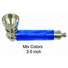 3 Inch Blue Metal Smoking Pipe