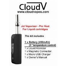 Cloudv Jet Vaporizer Pre Heat For Liquid Cartridges 450mah