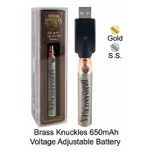 Brass Knuckless 650mah Voltage Adjustable Battery
