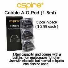 Aspire Cobble Aio Pod 1.8ml &  1.4ohm