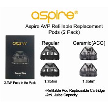 Aspire Avp Refillable Replacement Pods 2pcs 1.2ohm