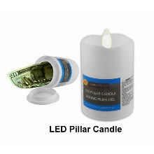 Led Pillar Candle Hidden Safe