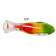 3.5 Inch Rasta Glass Chillum