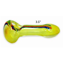 3.5 Inch Yellow Glass Hand Pipe