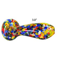 3 Inch Rasta Glass Hand Pipe