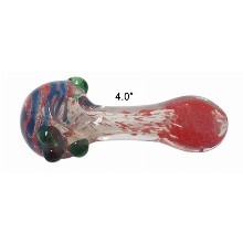 4 Inch Red Glass Hand Pipe