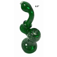 6 Inch Green Bubbler