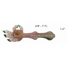 7.0 Inch Palm Shape Glass Hand Pipe