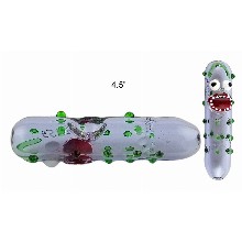 4.5 Inch Monster Face Glass Hand Pipe 4825