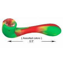 5.5 Inch Colorful Silicone Sherlock Hand Pipe