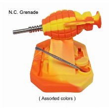 Orange yellow Silicone Nectar Collector Grenade Included Jar And Dabbing Tool