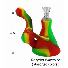 4.5 Inch Recycler Silicone Waterpipe