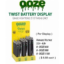 OOZE Twist Battery Display 3.3 4.8v & 650 1100mah