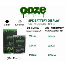 OOZE 5pk Twist Battery 3.3v 4.8v & 650mah 1100mah