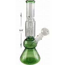 12 Inch Green Percolator Water Pipe