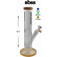 12 Inch Boss Glass Straight Shooter Water Pipe