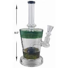 9 Inch Dark Green Trim Water Pipe