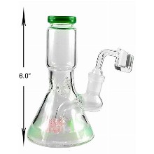 6 Inch Green Percolator Beaker Downstem Dab Rig