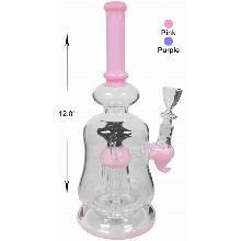 12 Inch Pink Percolator Water Pipe