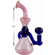 9.5 Inch Blue And Pink Water Pipe