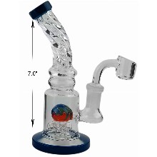 7 Inch Blue green red Dab Rig