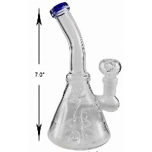 7 Inch Blue Percolator Water Pipe