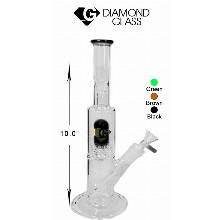 10 Inch Black Diamond Glass Straight Shooter Water Pipe