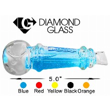 5 Inch Blue Diamond Glass Pipe