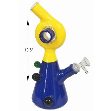 10.5 Inch Blue yellow Water Pipe