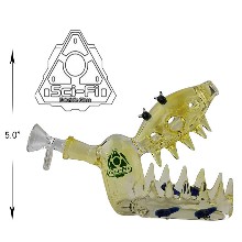 5 Inch Yellow Jaws Sci fi Glass Water Pipe