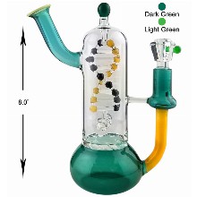 8 Inch Light Green Dark Green Dna Perc Dab Rig