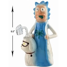 8 Inch Blue white Rick Dab Rig