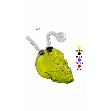 5 Inch Yellow Skull Oil Burner